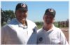 Dave Huling and Ted Wernimont work an IGHSAU softball tournament in 2005