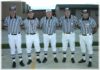 Working a Regina game in 2004 are Tim Sloan, Don Shurr, Bill Jacobson, Blair Klinefelter, and Ray Carley.