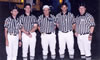 Bob Saunders - L, Jerry Beeler - LJ, Joe Loria - R, Bob George - BJ, and Mark Callaghan - U work a football game at Mt. Vernon